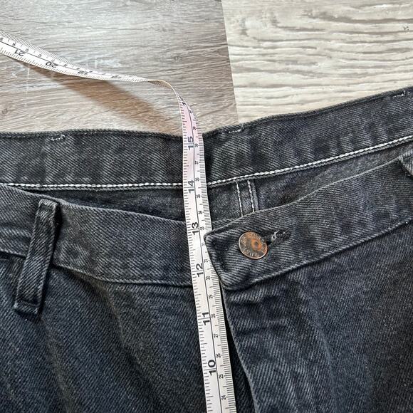 Vintage 90s Rustler Black Jeans Size 42x30 Straight Leg 100% Cotton Made Mexico - Picture 7 of 8